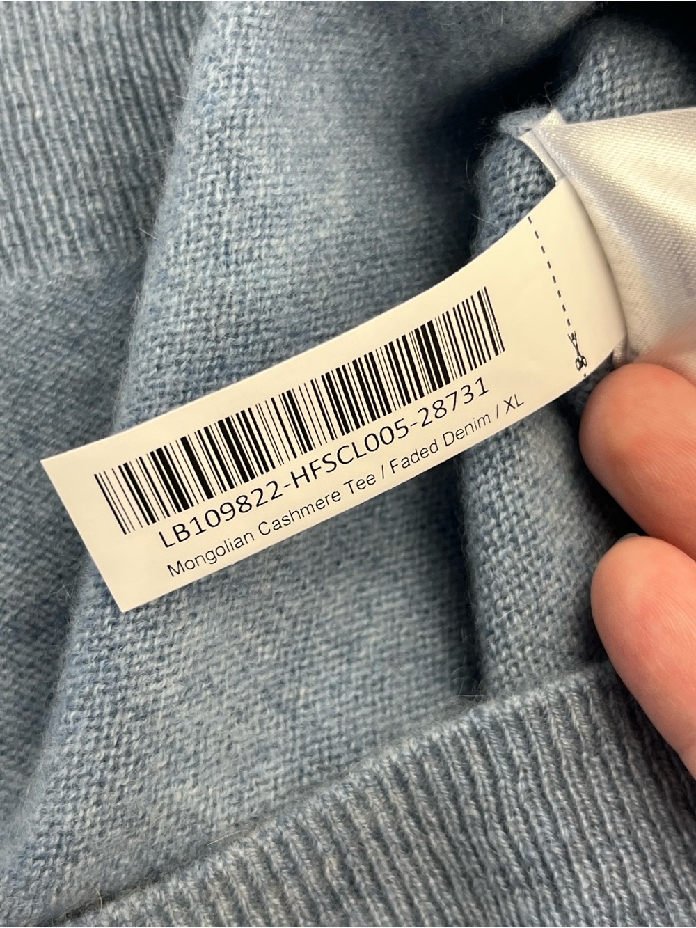 Quince Light Blue Short Sleeve Cashmere Sweater - Picture 4 of 8